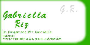 gabriella riz business card